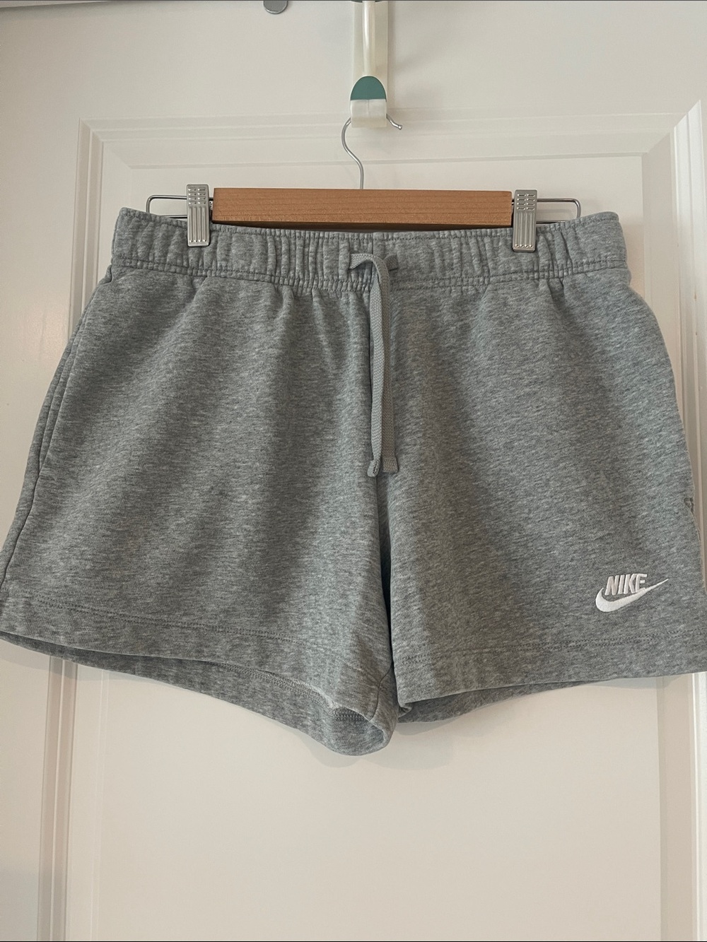 Nike Women's Light Gray Athletic Fleece Shorts